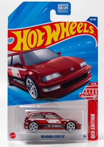 2025 Hot Wheels '90 Honda Civic EF Red Edition