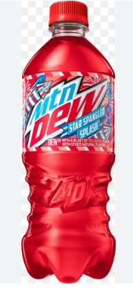 New Mountain Dew Star Spangled Splash Soda Pop 20 Ounce Bottle