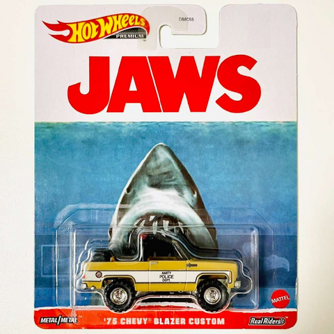 New 2023 Hot Wheels Jaws '75 Chevy Blazer Custom Premium Real Riders Retro Entertainment