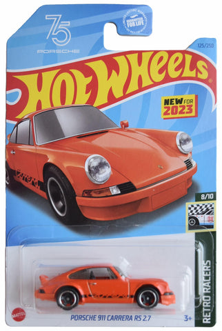 New 2023 Hot Wheels Porsche 911 Carrera RS 2.7 Retro Racers Orange