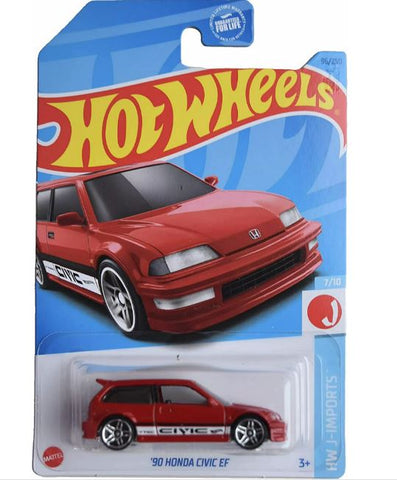 New 2023 Hot Wheels '90 Honda Civic EF Red HW J-Imports