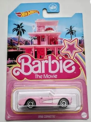 New 2024 Hot Wheels Barbie The Movie 1956 Corvette Pink