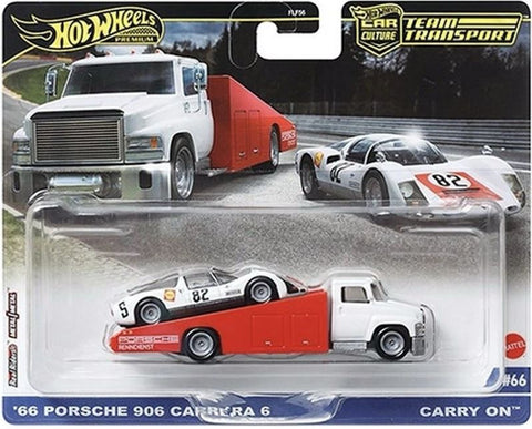 New 2025 Hot Wheels Team Transport '66 Porsche 906 Carrera 6 Carry On #66