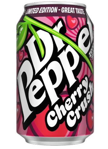 New Dr Pepper Cherry Crush Zero Sugar 16 Ounce Cans