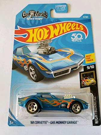 New 2018 Hot Wheels 68 Corvette Gas Monkey Garage 9 10 Night Burnerz Mason City Poster Company
