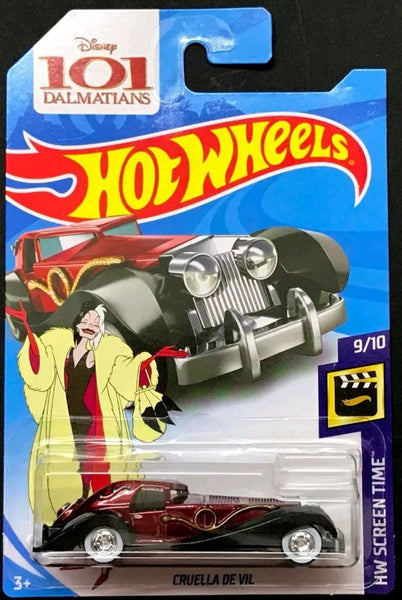 New 2018 Hot Wheels Cruella De Vil Super Treasure Hunt Car 101 Dalmatians Disney