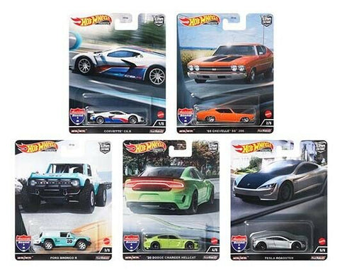 2022 Hot Wheels Car Culture Set American Scene 5 Car Set