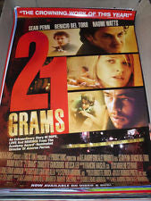 21 Grams Movie Poster 27x40 used