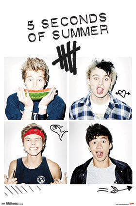 5 Seconds of Summer - Squares Music Poster 22x34 RP13877 5SOS