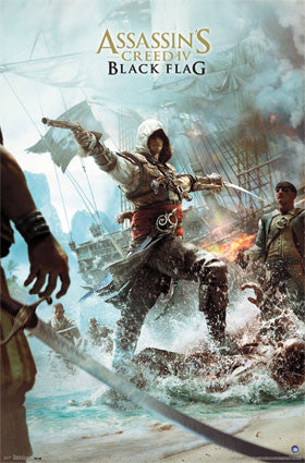 Assassin’s Creed 4 – Key Art RP2170 22x34 Movie Game Poster UPC017681021705