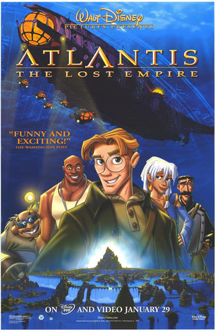 Atlantis the Lost Empire Movie Poster 27x40 Used Disney