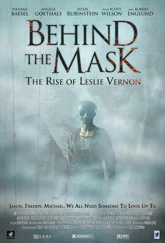 Behind The Mask the Rise of Leslie Vernon Movie Poster 27x40 Used Krissy Carlson, Zelda Rubinstein, Kate Lang Johnson, Robert Englund, Kane Hodder, Alex Revan, Scott Wilson, Angela Goethals