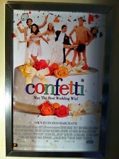 Confetti Movie Poster 27x40 Used Jimmy Jerman, Mark Heap, Robert Webb, David Mitchell, John Brown, Sarah Hadland, Ron Cook, Stephen Mangan, Selina Cadell, John Turnbull, Jimmy Carr, Helen Ryan, Vincent Franklin, Felicity Montagu, Nickolas Grace