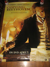 Copying Beethoven Movie Poster 27x40 Used Bill Stewart, László Áron, Phyllida Law, Angus Barnett, Karl Johnson, Ralph Riach, Joe Anderson, David Kennedy, Diane Kruger, Ed Harris, Matyelok Gibbs, Matthew Goode, Nicholas Jones