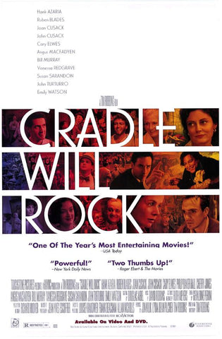 Cradle Will Rock Movie Poster 27x40 Used Angus Macfadyen, Leonardo Cimino, PJ Brown, John Carpenter, Jamey Sheridan, Carrie Preston, Stephanie Roth Haberle, Brenda Pressley, Tony Amendola, Haile Selassie