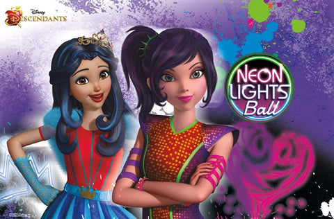 Descendants - Neon Movie Poster 22x34 RP14539 UPC882663045396 Disney