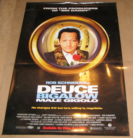 Deuce Bigalow Male Gigolo 1999 Movie Poster 27x40 Used Rob Schneider, Norm MacDonald, Eddie Griffin, William Forsythe