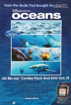 Disney Nature Oceans Movie Poster 27x40 Used