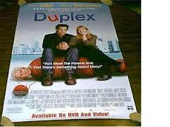 Duplex Movie Poster 27x40 Used Ben Stiller, Geraldine Hughes, Swoosie Kurtz, Robert Wisdom, Justin Theroux, Christina Kirk, Tracey Walter, Danny DeVito, Drew Barrymore, Harvey Fierstein, Kumar Pallana, Yevgeni Lazarev