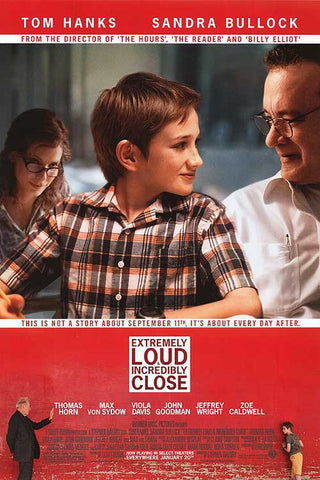 Extremely Loud and Incredibly Close 2011 Movie Poster 27x40 Used Tom Hanks, Sandra Bullock, Tomas Horn, Max Von Sydow, Vola Davis, John Goodman, Jeffery Wright, Zoe Caldwell