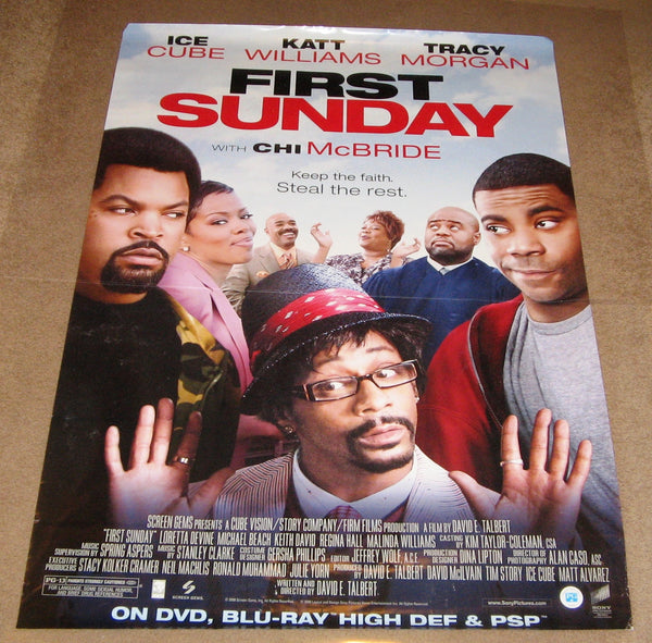 First Sunday 2008 Movie Poster 27x40 Used Ice Cube Tracy Morgan