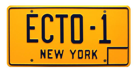 Ghostbusters 1959 Cadillac Ecto-1 TV Show Metal Stamped Replica Movie Prop Licence Plate