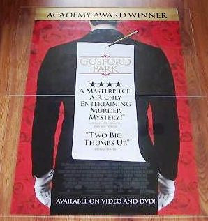 Gosford Park Movie Poster 27x40  Used Clive Owen, Helen Mirren, Richard E Grant, Geraldine Somerville, Bob Balaban, Alan Bates, Adrian Scarborough, Teresa Churcher, Lucy Cohu, Kristin Scott Thomas, Kelly Macdonald, Meg Wynn Owen, Jeremy Swift