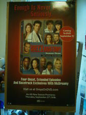 Grey’s Anatomy Season 3 Poster 27x40 Used