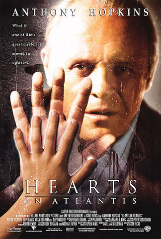 Hearts in Atlantis Movie Poster 27x40 Used, Stephen King, Anthony Hopkins, Alan Tudyk, John Johnson, Terry Beaver, Wes Johnson, Terry Jernigan, Will Rothhaar, Hope Davis, Deirdre O'Connell, Mika Boorem, Adam LeFevre, Bourke Floyd, Steve Little, Tom Bower