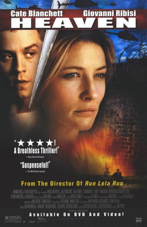 Heaven 2002 Movie Poster 27X40 Used Cate Blanchett, Remo Girone, Federico Torre, Julienne Liberto, Stefania Orsola Garello, Giovanni Ribisi, Luciano Bartoli, Stefania Rocca, Vincent Riotta, Fausto Lombardi, Alessandro Sperduti, Mauro Marino