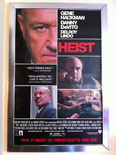 Heist Movie Poster 27x40 Used Gene Hackman, Charles S Doucet, Danny Blanco Hall, Don Jordan, Christopher Kaldor, Karen Cliche, Greg Goossen, Mike Paterson, Bill Rowat, Andreas Apergis, Patti LuPone, Danny DeVito, Rebecca Pidgeon, Ricky Jay