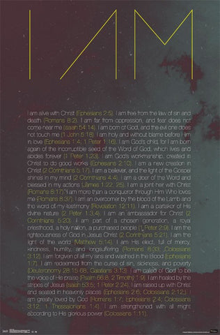 I Am Wall Poster 22x34 RP13414 UPC882663034147