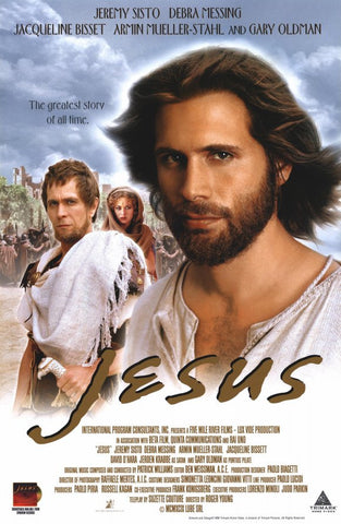 Jesus Movie Poster 27x40 Used Josh Maguire, Gary Oldman, Fabio Sartor, GW Bailey, Gabriella Pession, Ian Duncan, Iddo Goldberg, Tony Vogel, Sebastian Knapp, Peter Gevisser, Elena Sofia Ricci