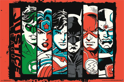 Justice League - Bars Poster RP14204 UPC882663042043 22x34 DC