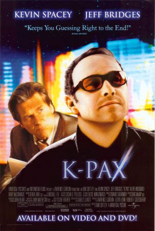 K-Pax Movie Poster 27x40 Used Kevin Spacey Jeff Bridges