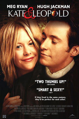 Kate & Leopold 2001 Movie Poster 27x40 Used Hugh Jackman, Matthew Sussman, Carl Burrows, Domenick Lombardozzi, Viola Davis, Eddie Marrero, Natasha Lyonne, Roma Torre, Bradley Whitford, Kristen Schaal, Meg Gibson, Meg Ryan