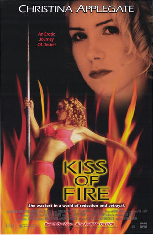 Kiss of Fire Movie Poster 27x40 Used Christina Applegate