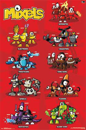 Lego Mixels Grid Poster 22x34 RP13311 UPC882663033119