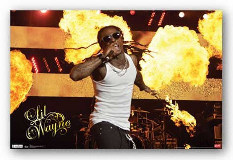 Lil Wayne – Stage Fire Poster 22x34 RS4167  UPC017681041673