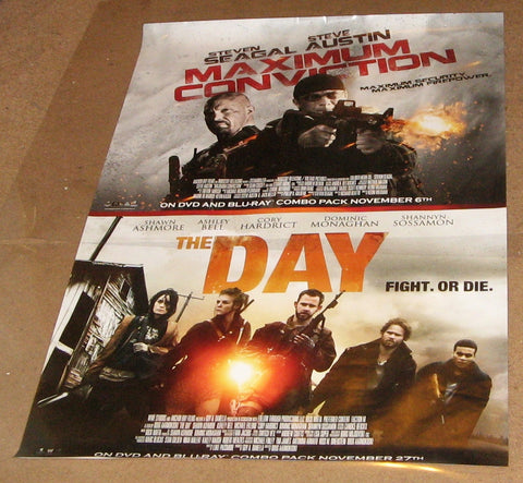 Maximum Conviction & The Day Movie Poster 27x40 2012 Steve Austin Steven Seagal
