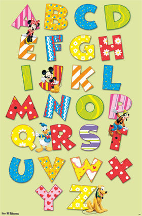 Mickey – Alphabet Poster 22x34 RP6843 UPC017681068434