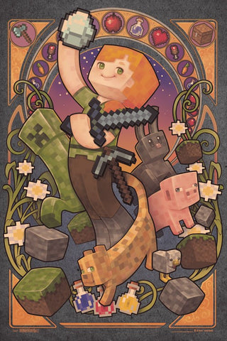 Minecraft - Alex Nouveau Poster 24x36 RP14518 UPC882663045181