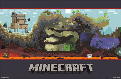 Minecraft – World Game Poster 22x34 RP6303 UPC017681063033 – Mason City  Poster Company