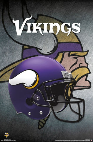 Minnesota Vikings - Helmet Sports Poster 22x34 RP14990 UPC882663049905