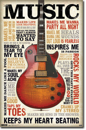 Music Inspires Me Poster 22x34 RP5742 UPC017681057421