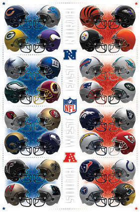 Nfl helmet poster 2025