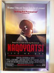 Naqoyqatsi Movie Poster 27x40 Used The Beatles, Madonna, Ronald Reagan, Julia Louis-Dreyfus, Albert Einstein, Thomas A Edison, The Dalai Lama, Fidel Castro, Adolf Hitler, Martin Luther King, Pope John Paul II, Elton John, Bill Clinton, Osama Bin Laden