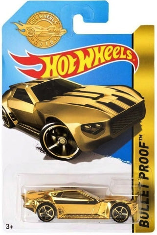 New 2016 Hot Wheels Bullet Proof Gold Series Limited Edition