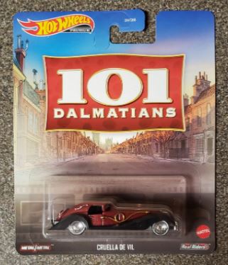 New 2020 Hot Wheels 101 Dalmatians Cruella De Vil Retro Entertainment
