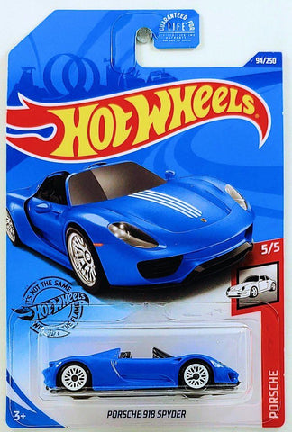 New 2020 Hot Wheels Porsche 918 Spyder Blue